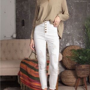 Distressed Twill Pant